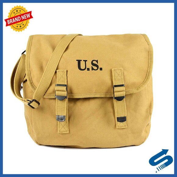 Vintage Canvas Messenger Bag Lightweight Tactical Retro Military Style